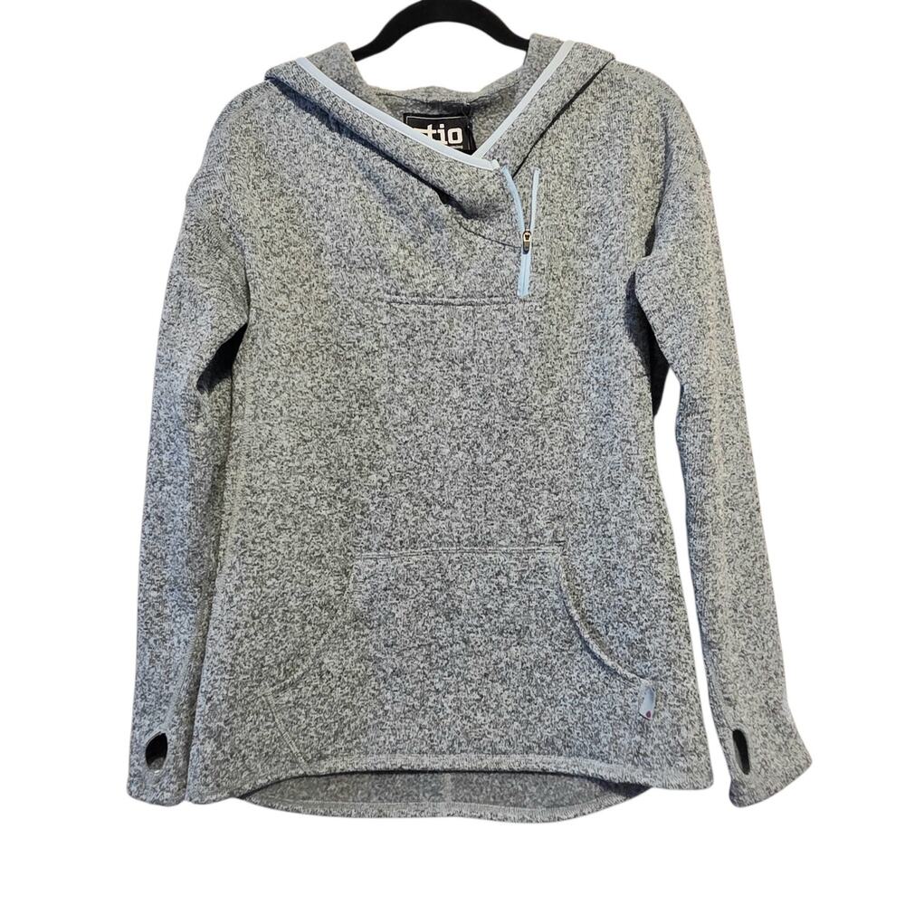 Stio Women's Sweetwater Fleece Hoodie in Windchill Heather sz M Kangaroo Pocket